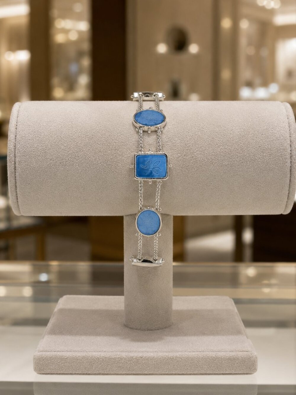 Carolina Herrera Blue Mother-of-Pearl Bracelet